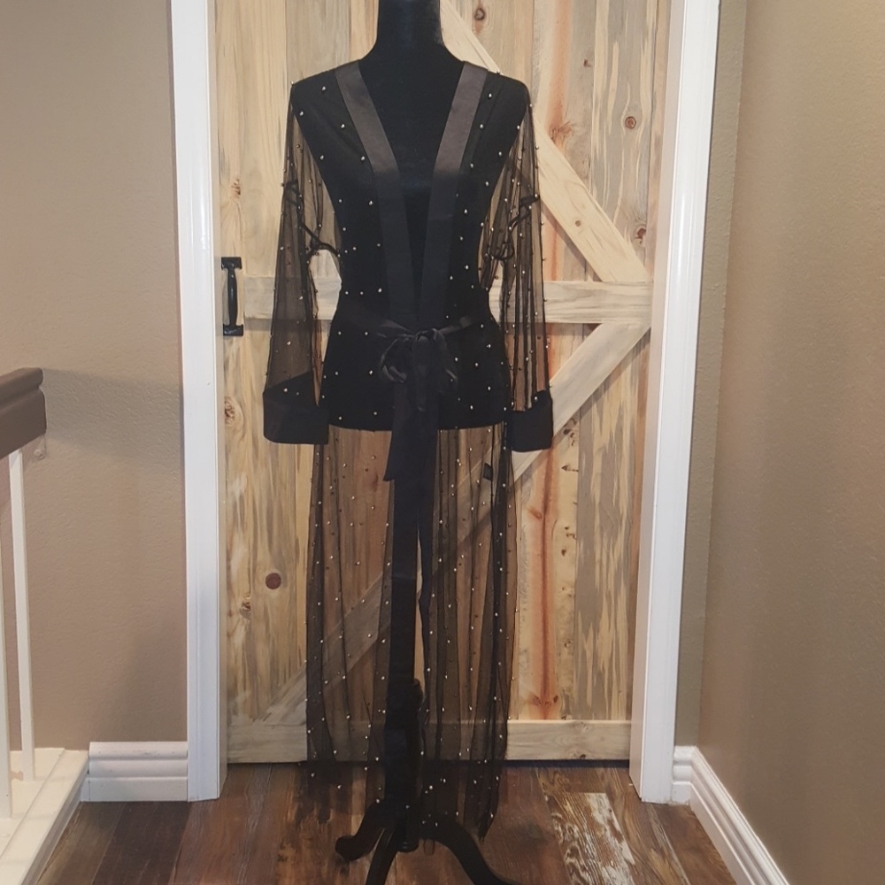NWT- Women's Sheer Beaded Cardigan - Picture 7 of 8
